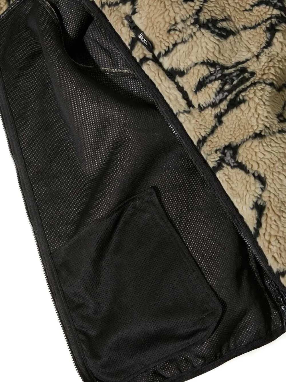 Manastash Fleece Pattern Zip-up Sweater In Neutral