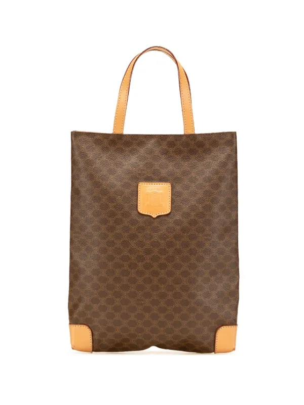 Celine C Macadam Suede Handbag CELINE C MACADAM SUEDE TOTE HAND BAG