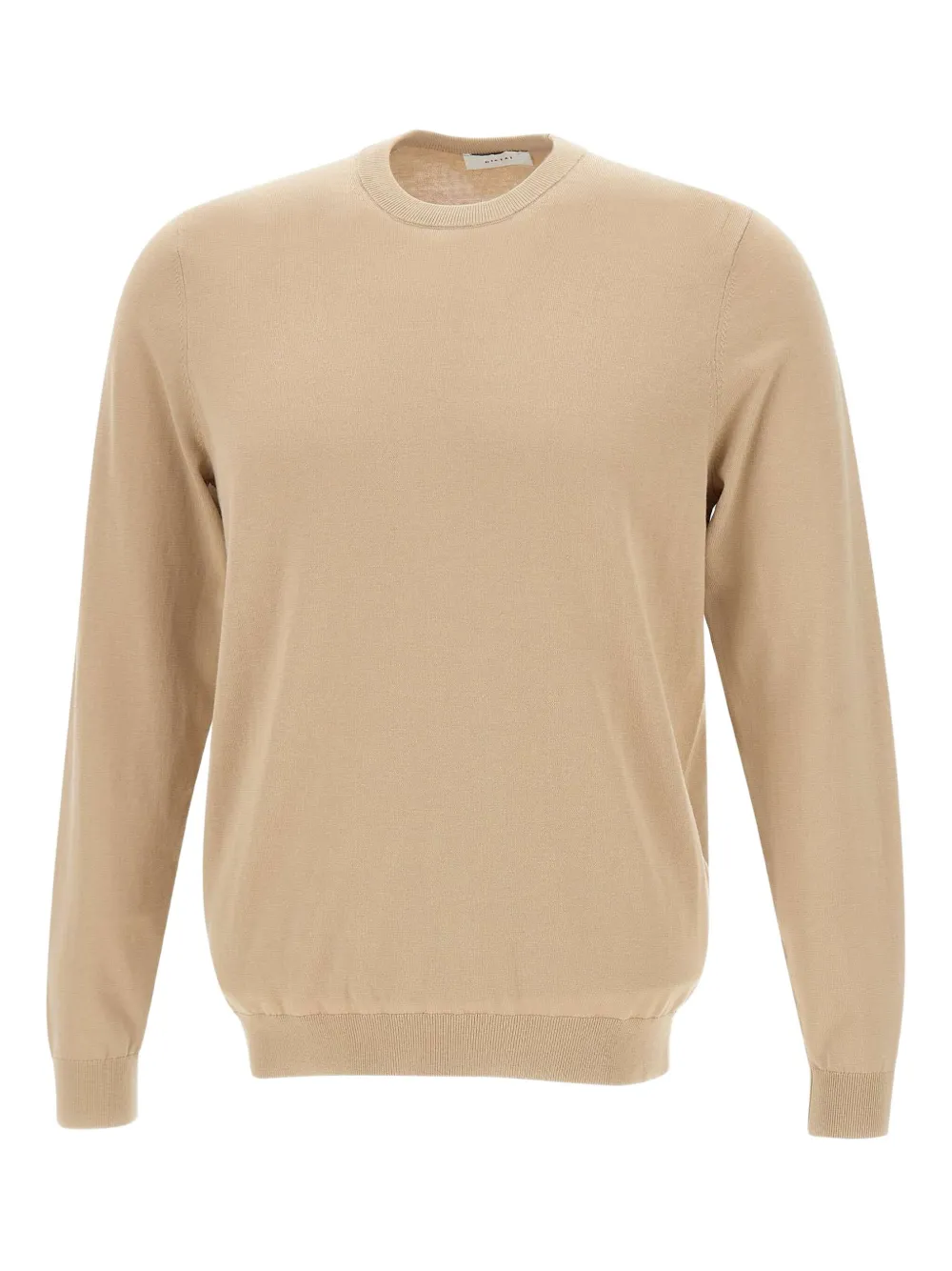 ribbed-edge cotton sweater