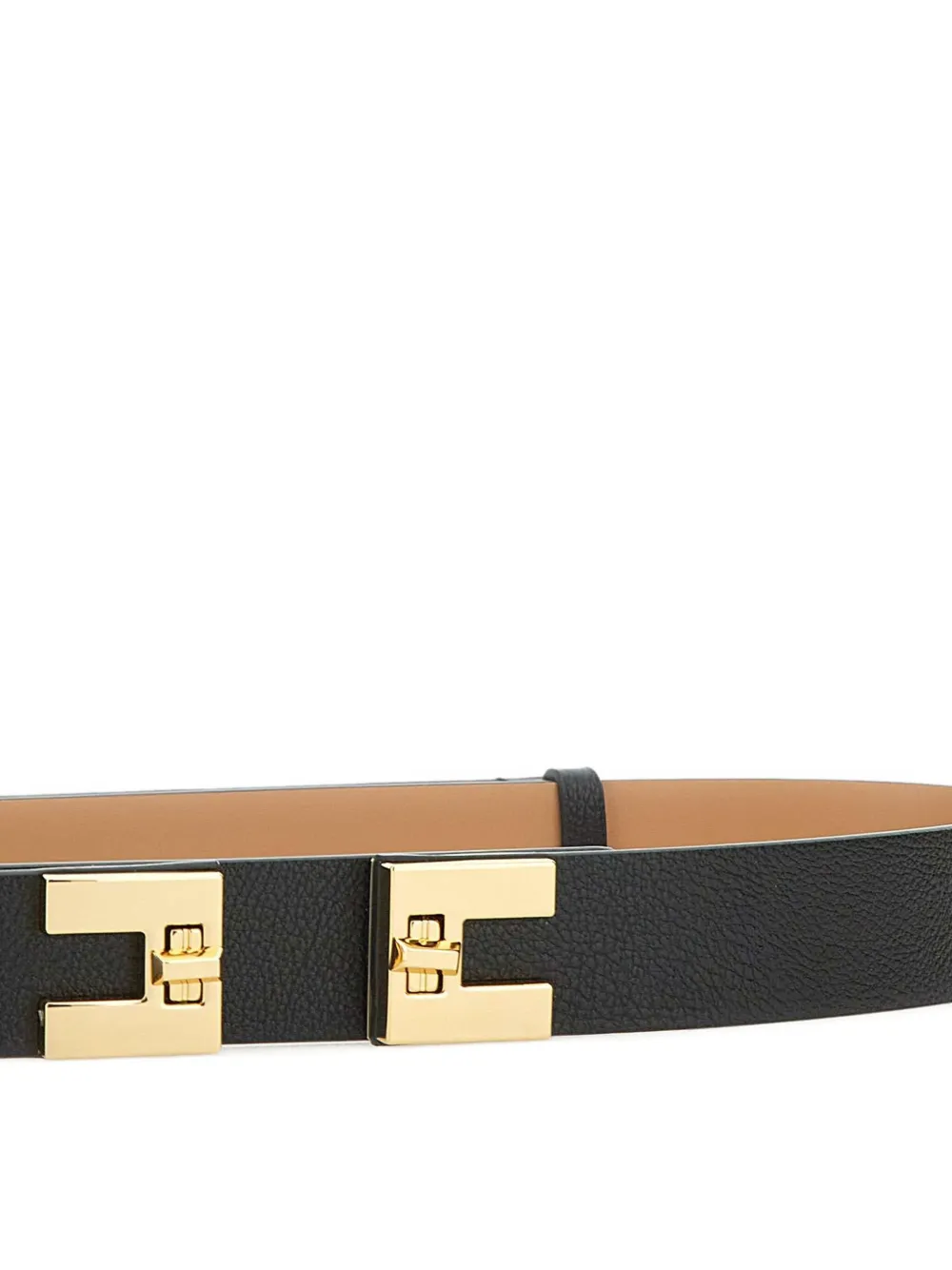 Elisabetta Franchi logo-buckle belt Zwart