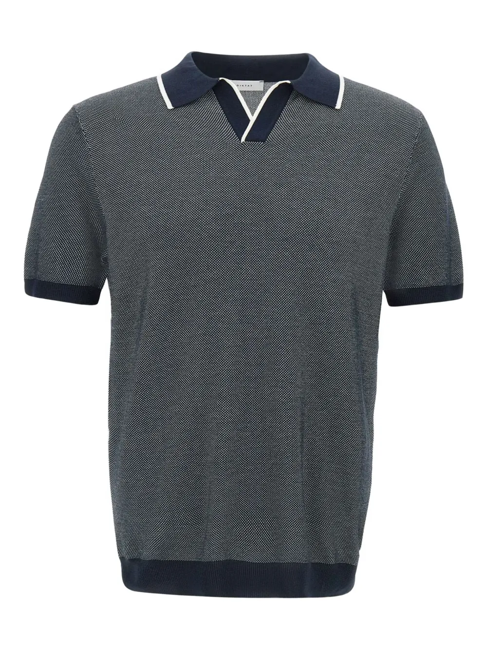 DIKTAT textured-knit polo shirt | Blue | Image 1