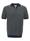 DIKTAT textured-knit polo shirt - Blue