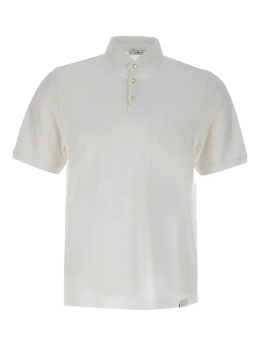 DIKTAT mother-of-pearl button polo shirt - ホワイト DIKTAT mother-of-pearl button polo shirt - ホワイト