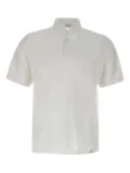 DIKTAT mother-of-pearl button polo shirt - White