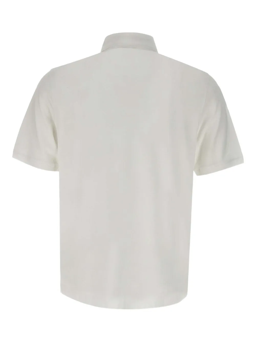 DIKTAT Katoenen poloshirt met parelmoer knopen - Wit