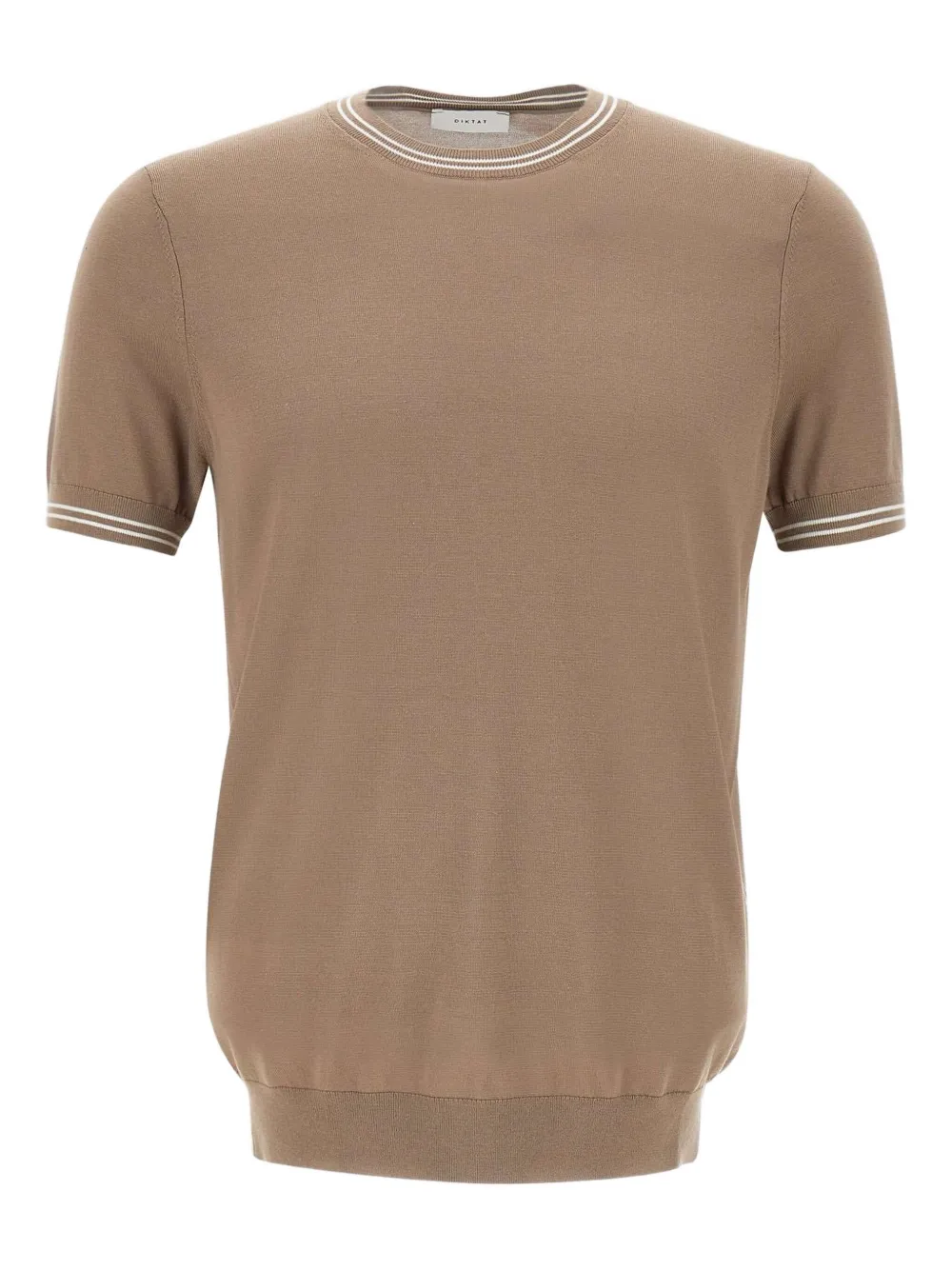 crew-neck ribbed-hem t-shirt