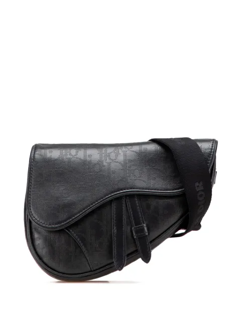 Christian Dior Pre-Owned 2020 Oblique Perforated Calfskin Galaxy Saddle Bag crossbody bag