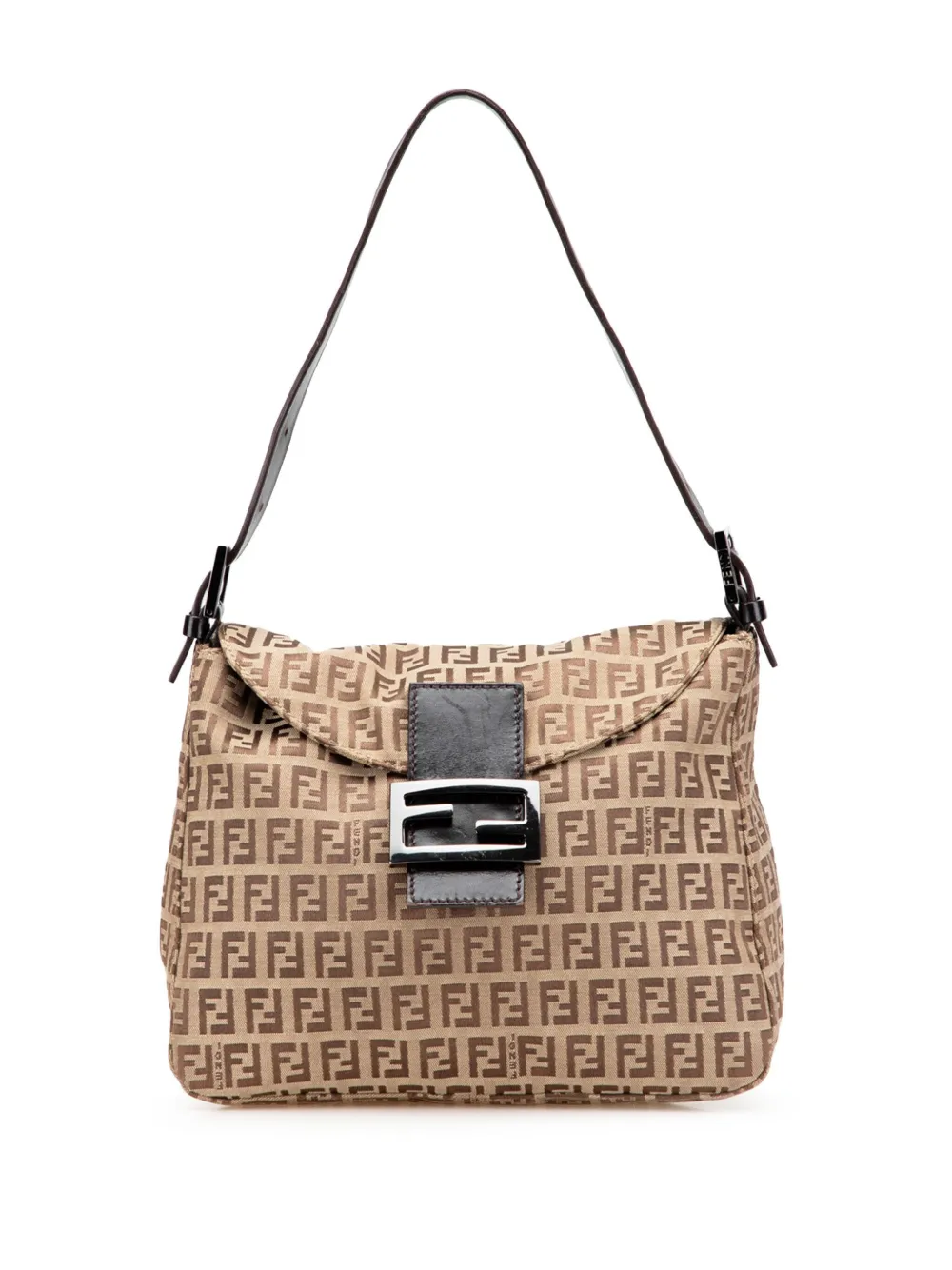 Fendi Pre-Owned 20th Century Zucchino Canvas Double Flap Mamma shoulder bag | Brown | Image 1