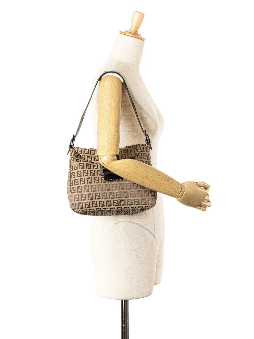 Fendi Pre-Owned 20th Century Zucchino Canvas Double Flap Mamma shoulder bag | Pre-Owned | Image 2