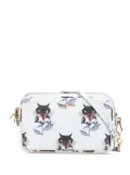 Miu Miu Pre-Owned 2010-2025 Goatskin Madras Cat Print Double Zip crossbody bag - Blue