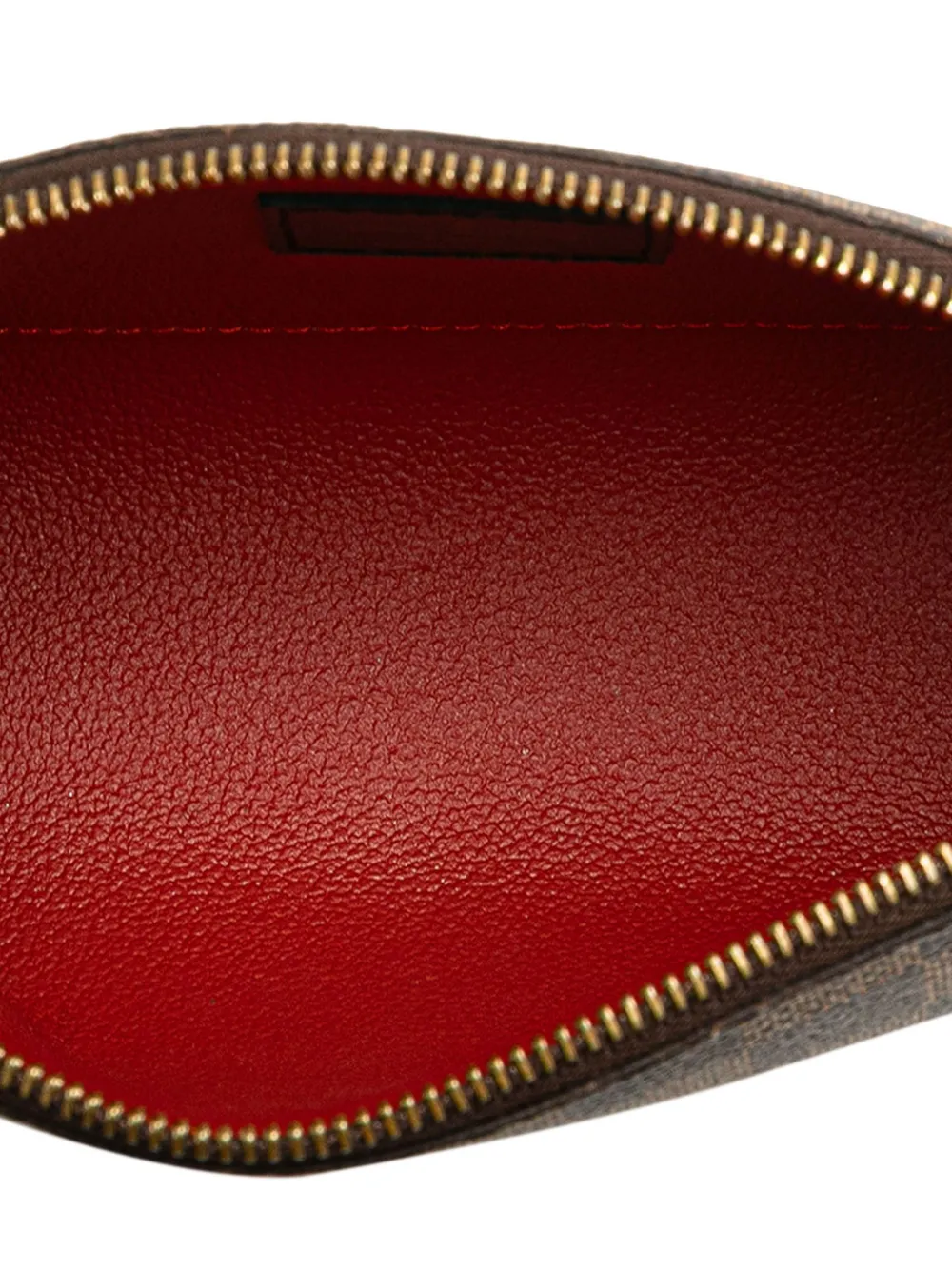Pre-owned Louis Vuitton 2005 Damier Ebene Cosmetic Pouch In Brown