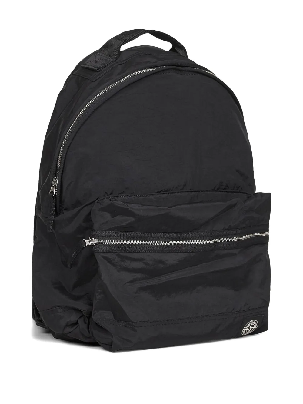 Stone Island zip-fastening nylon backpack Zwart