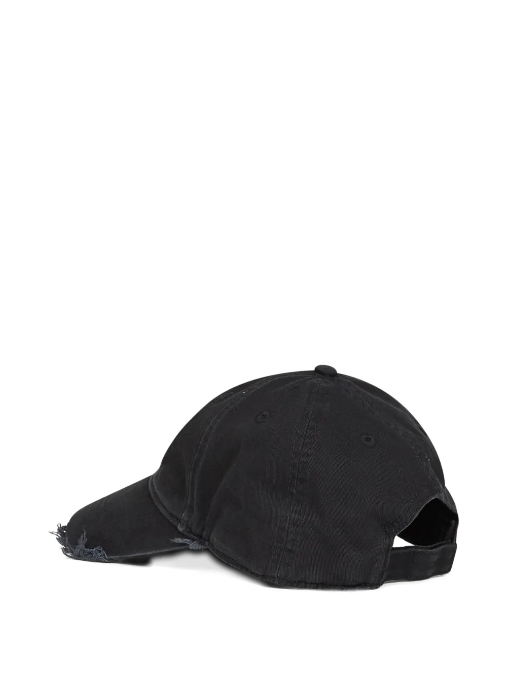 The Attico Honkbalpet met geborduurd logo en franje Zwart