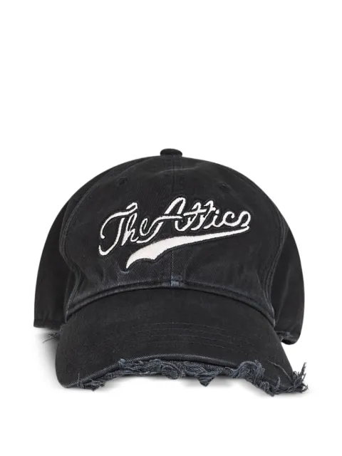 The Attico logo-embroidered frayed-edge baseball cap