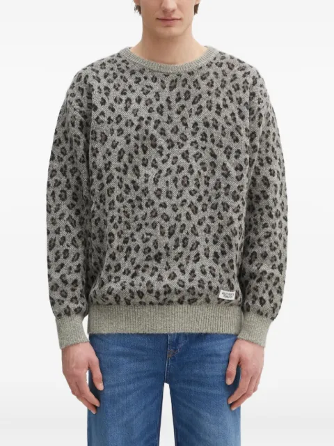 WACKO MARIA leopard-print crew-neck sweater