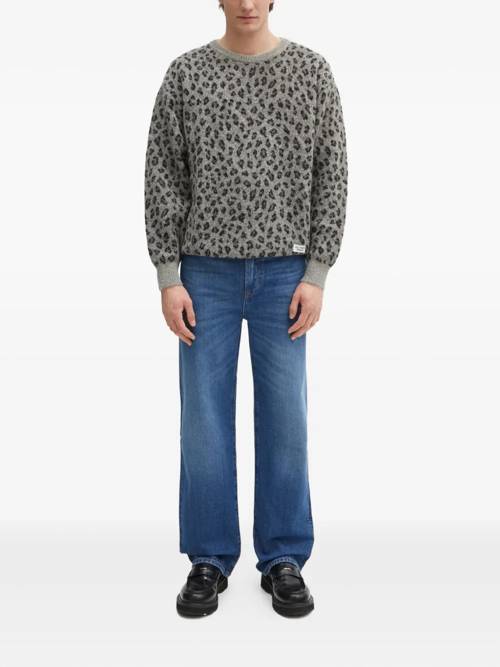 WACKO MARIA leopard-print crew-neck sweater | Knitted Sweaters | Image 2