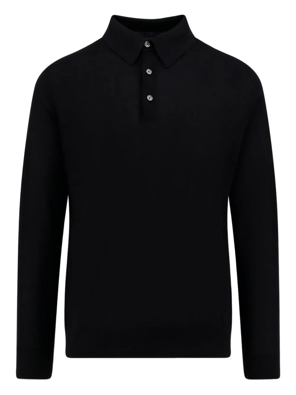 Kiton long-sleeve polo shirt Zwart