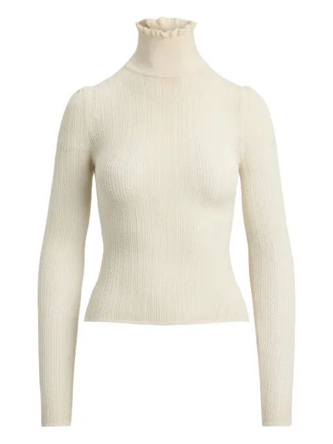 Ralph Lauren Collection ruffled-turtleneck sweater