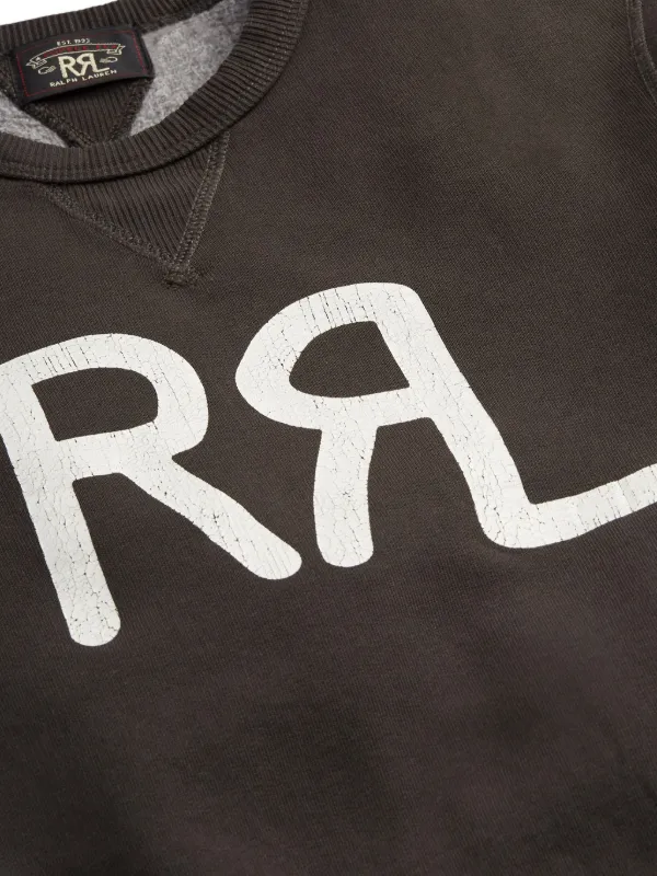 RRL ダブルアールエル ロゴフリーススウェットシャツ　S Ralph Lauren RRL フリース スウェットシャツ | ブラック | FARFETCH JP