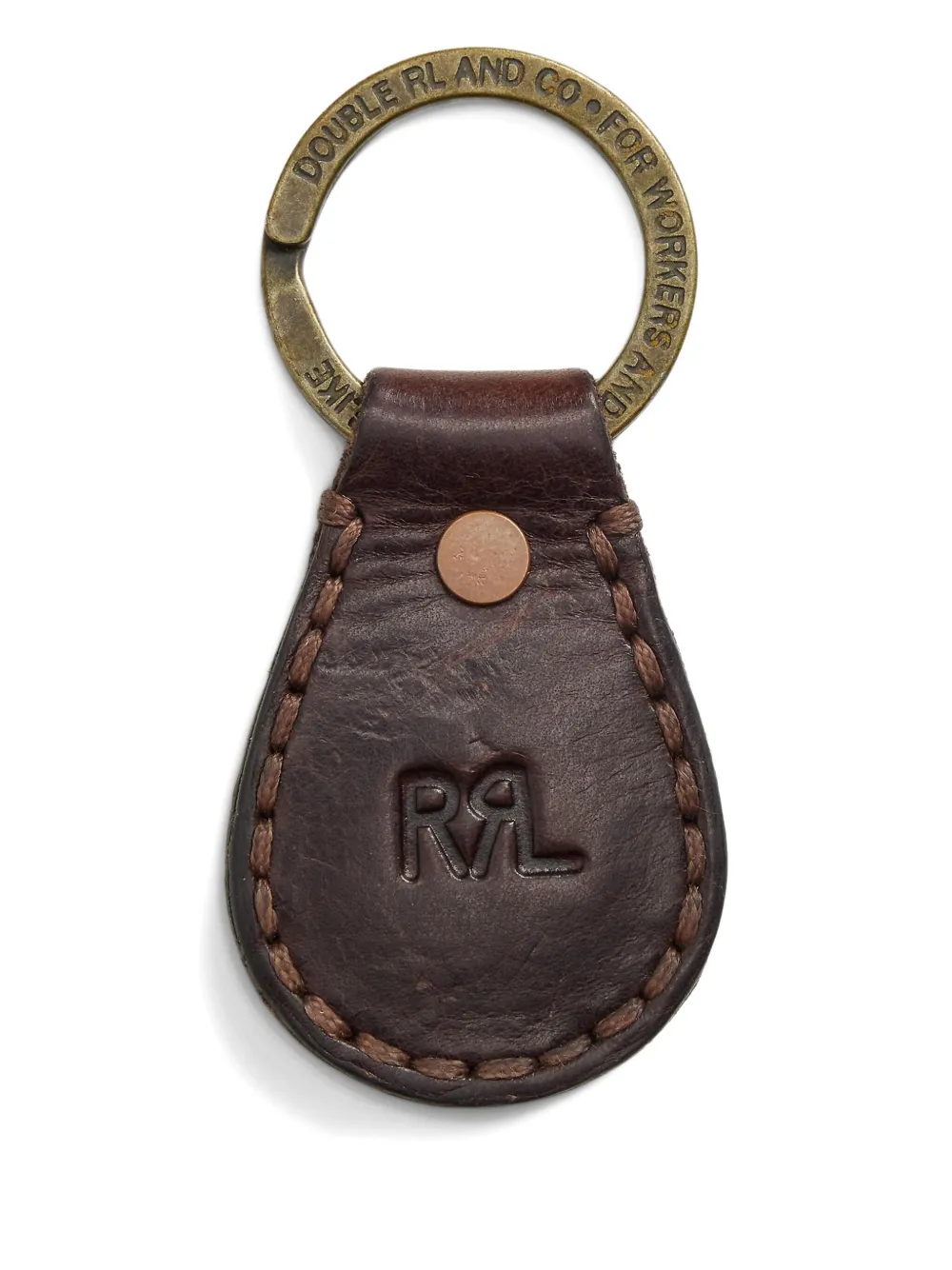 Ralph Lauren RRL Leren sleutelhanger Bruin