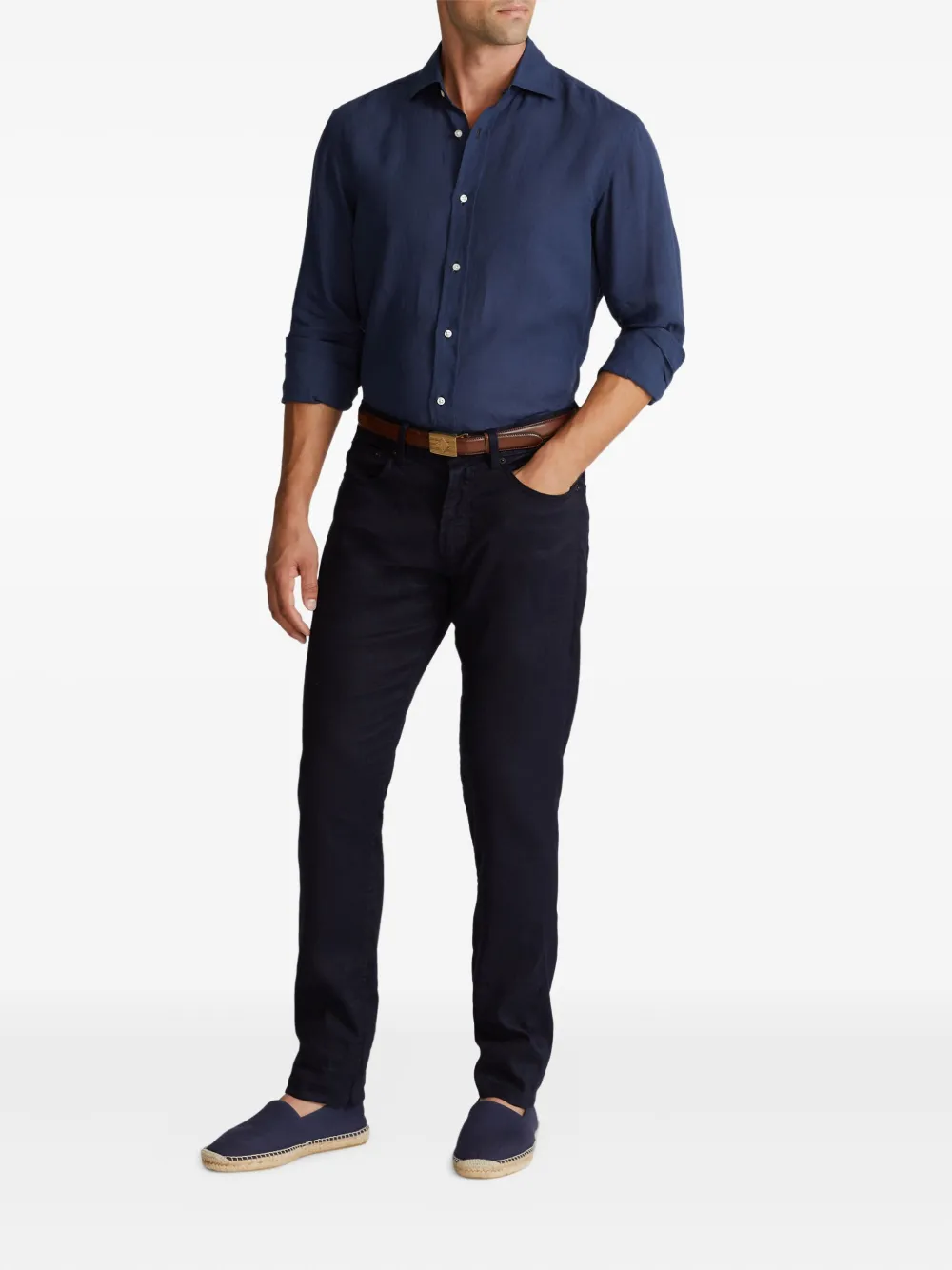 Ralph Lauren Purple Label Jeans met vijf zakken - Blauw
