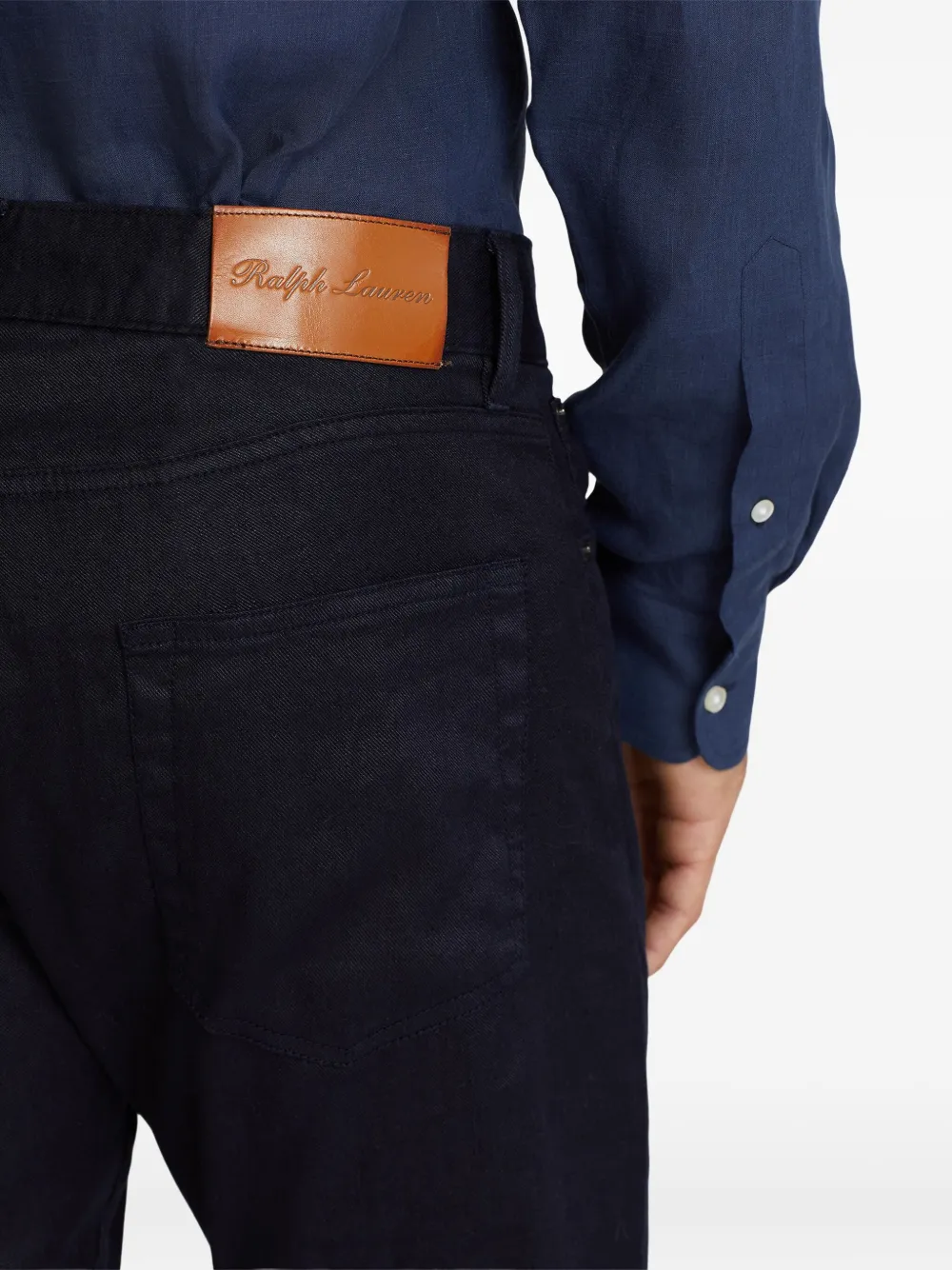 Ralph Lauren Purple Label Jeans met vijf zakken Blauw