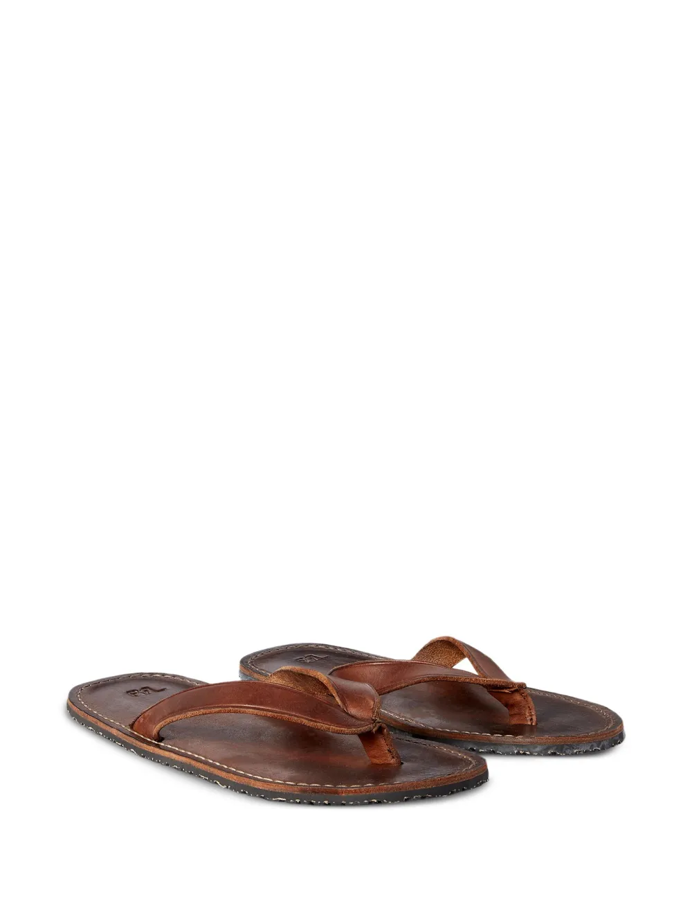 Ralph Lauren RRL Leren sandalen met gestikt detail - Bruin