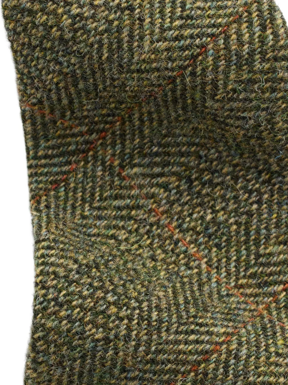 Ralph Lauren RRL Tweed stropdas met visgraatpatroon Groen