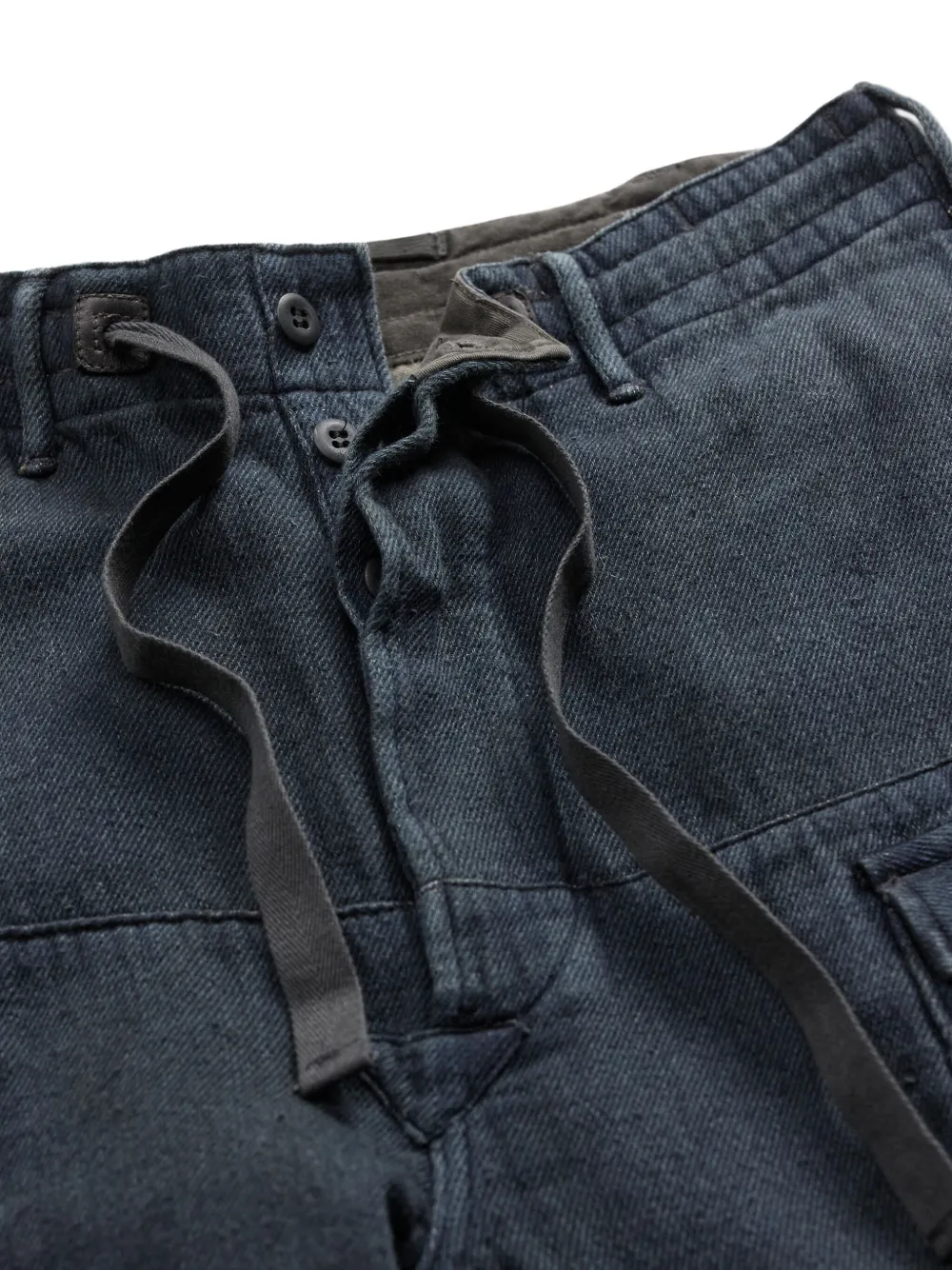 Rrl Drawstring Cargo Trousers In Black