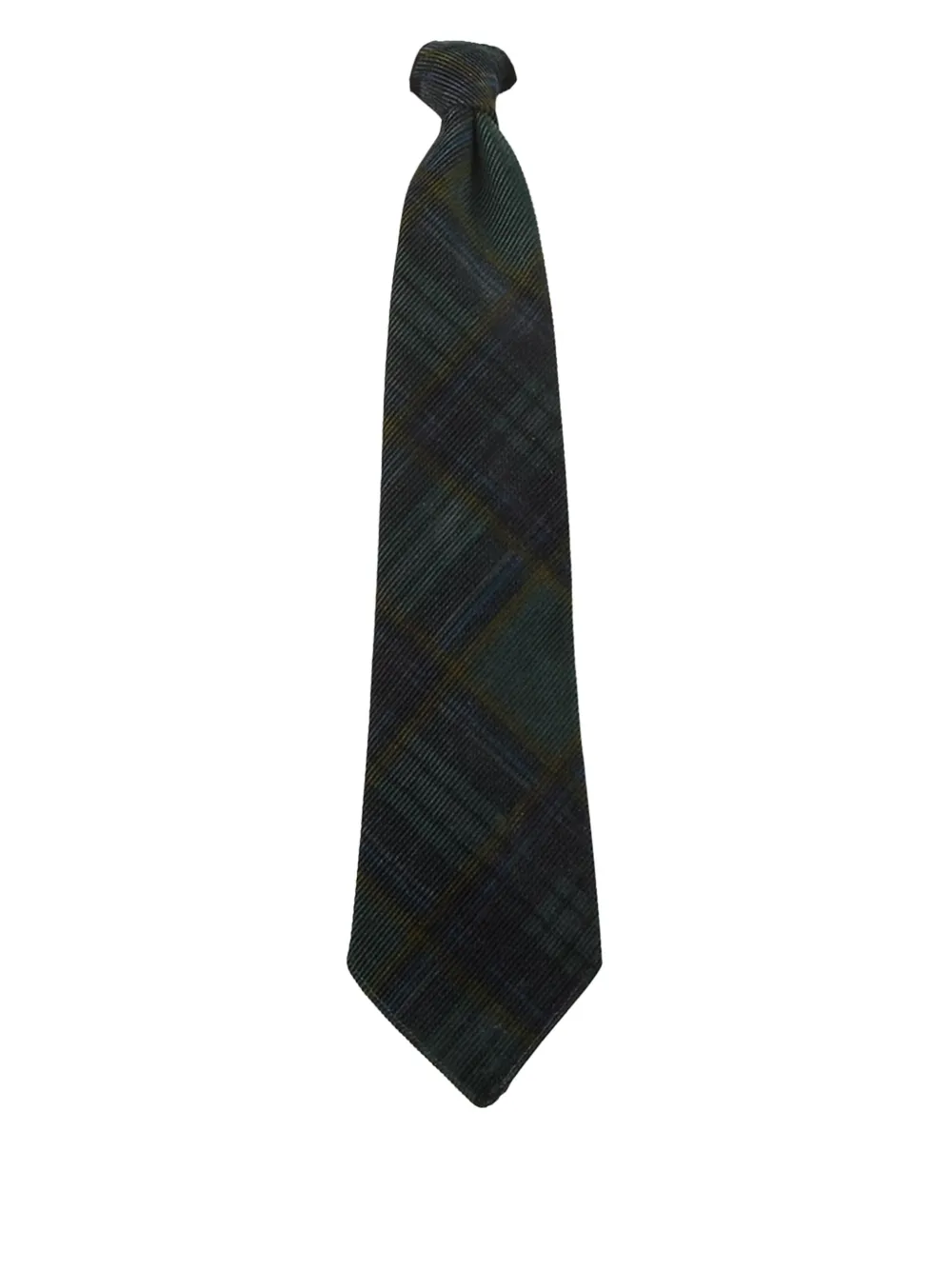 Ralph Lauren RRL Geruite stropdas met ribfluwelen textuur Groen