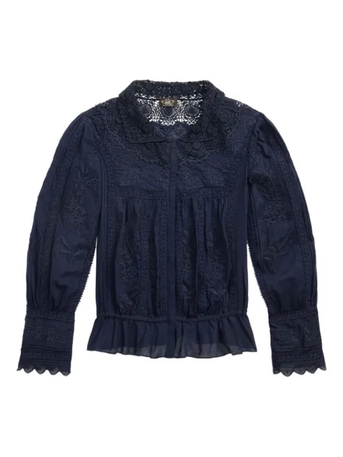 Ralph Lauren RRL lace-insert blouse