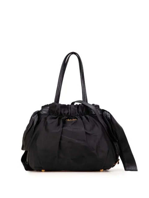 Prada Pre-Owned 2010-2025 테수토 로고 보우 사첼 백