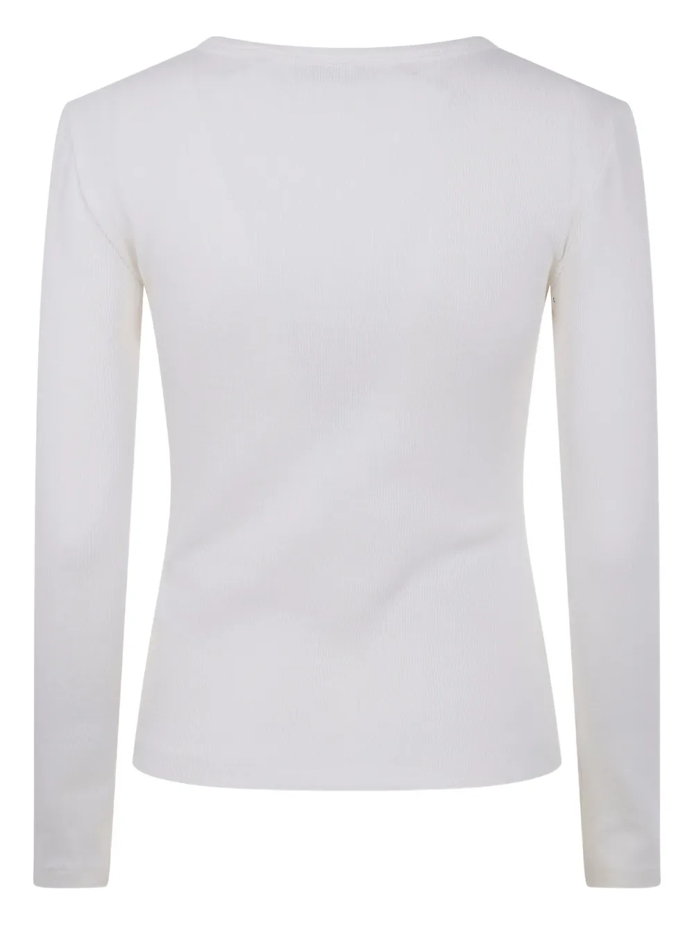 Blumarine cat-print ribbed top Zwart