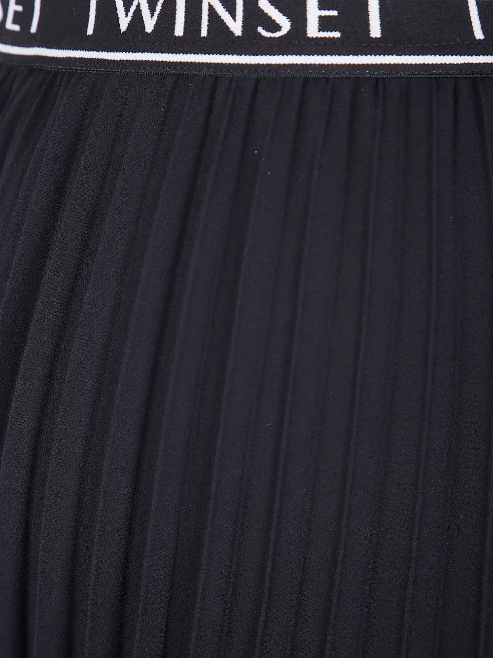 TWINSET Maxi-rok met logoband Zwart
