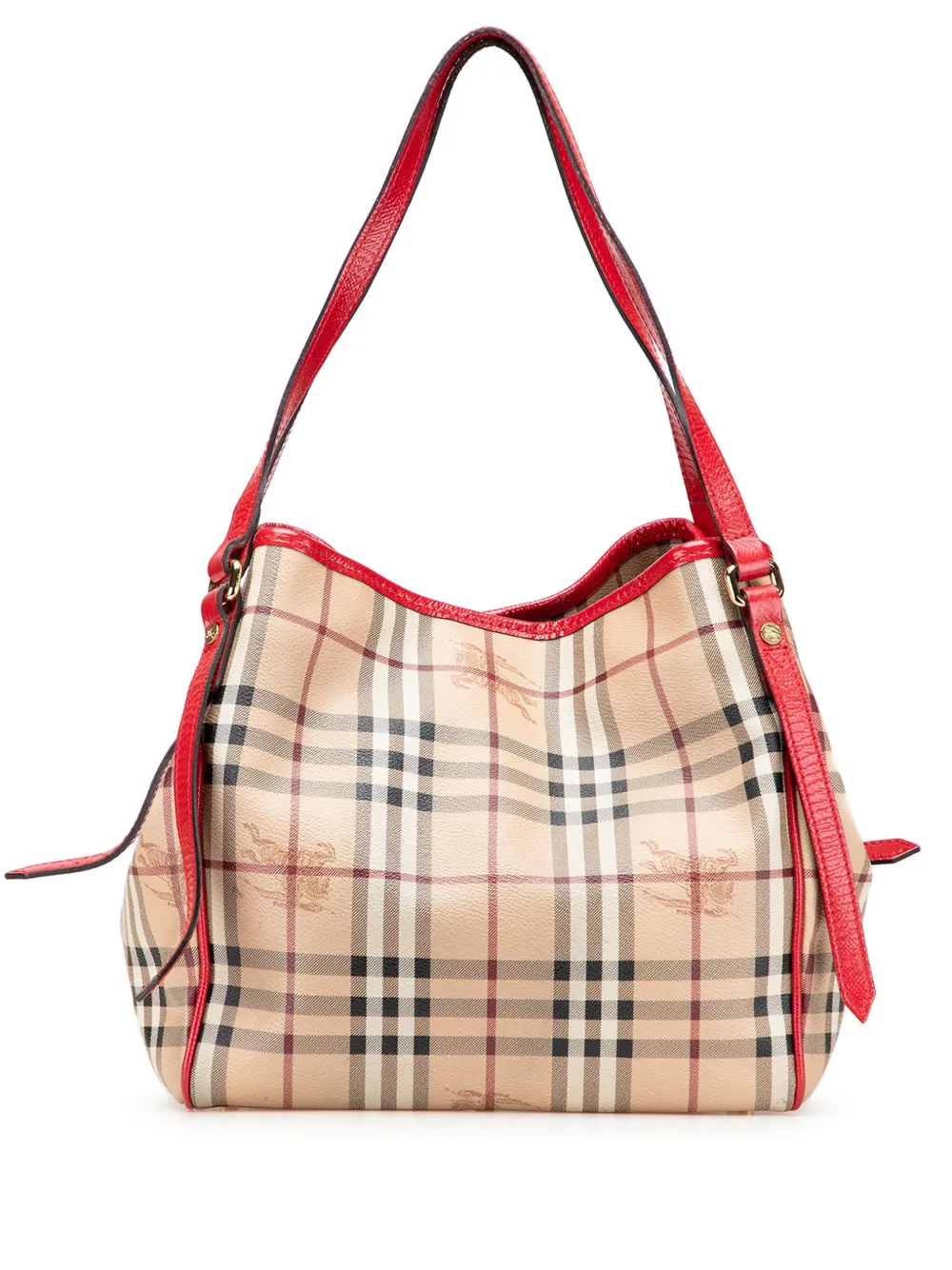 Burberry Pre-Owned 2000-2017 スモール ヘイマーケットチェック コーテッドキャンバス カンタベリー トートバッグ Burberry Pre-Owned 2000-2017 スモール ヘイマーケットチェック コーテッドキャンバス カンタベリー トートバッグ