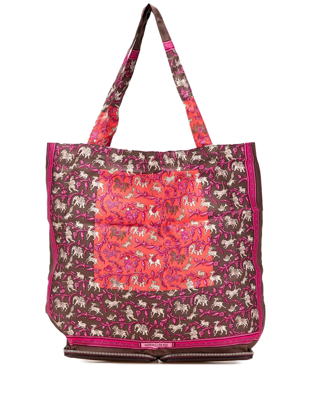 Pre-owned Hermes 2008 Chasse En Inde Silky Pop Tote Bag