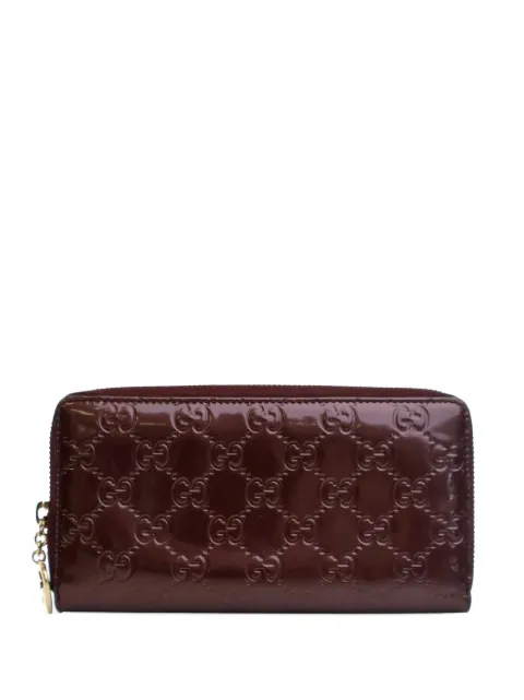 Gucci Pre-Owned 2000-2015 パテント グッチシマ ジップアラウンドウォレット 長財布