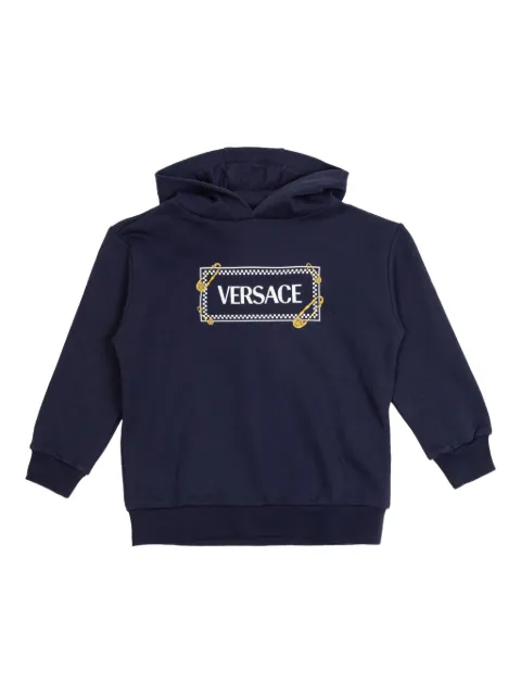 Versace Kids safety-pin logo hoodie
