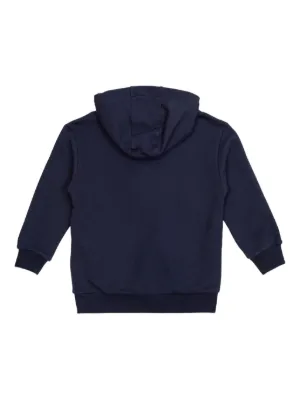 Versace キッズ　ロゴ パーカー ブラック Versace Kids（ヴェルサーチェ・キッズ）パーカー＆スウェット