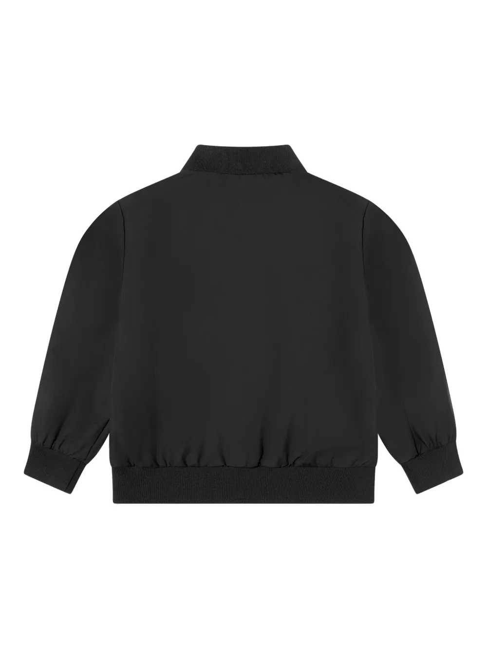 Emporio Armani Kids logo-plaque zip-front jacket Zwart