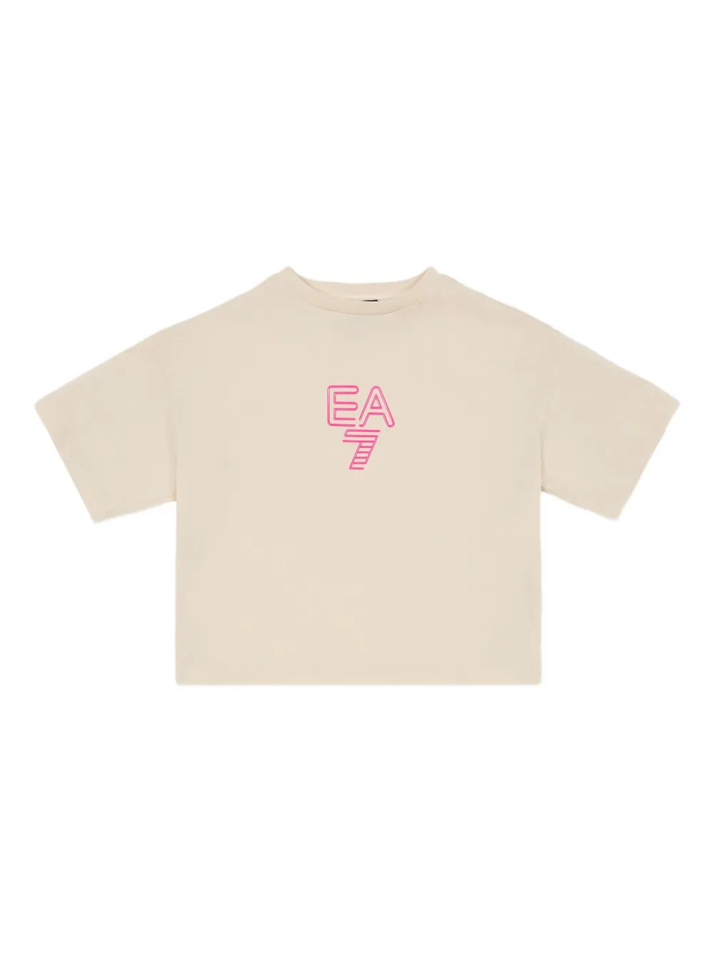 Emporio Ar i Kids logo-detail T-shirt Beige