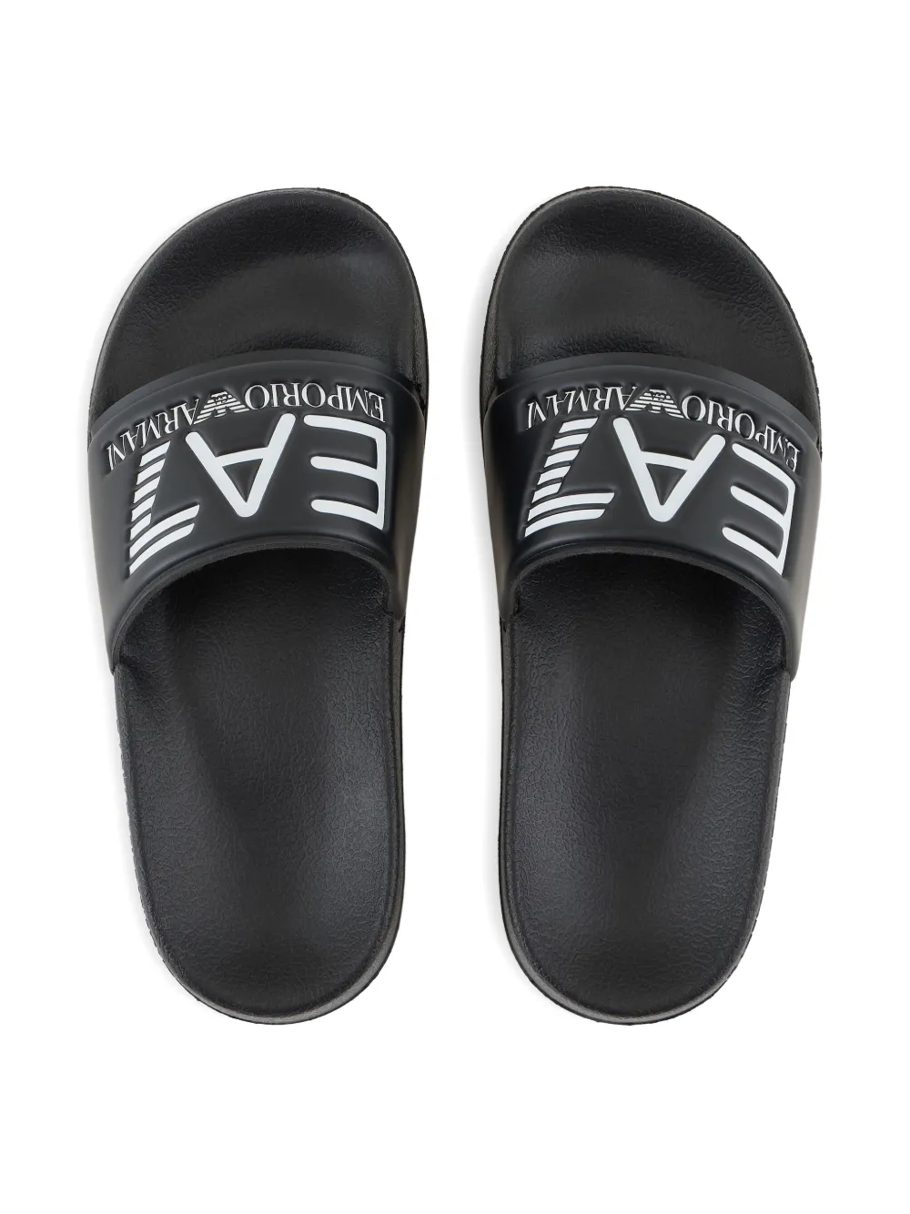 Emporio Armani Kids logo slippers Zwart