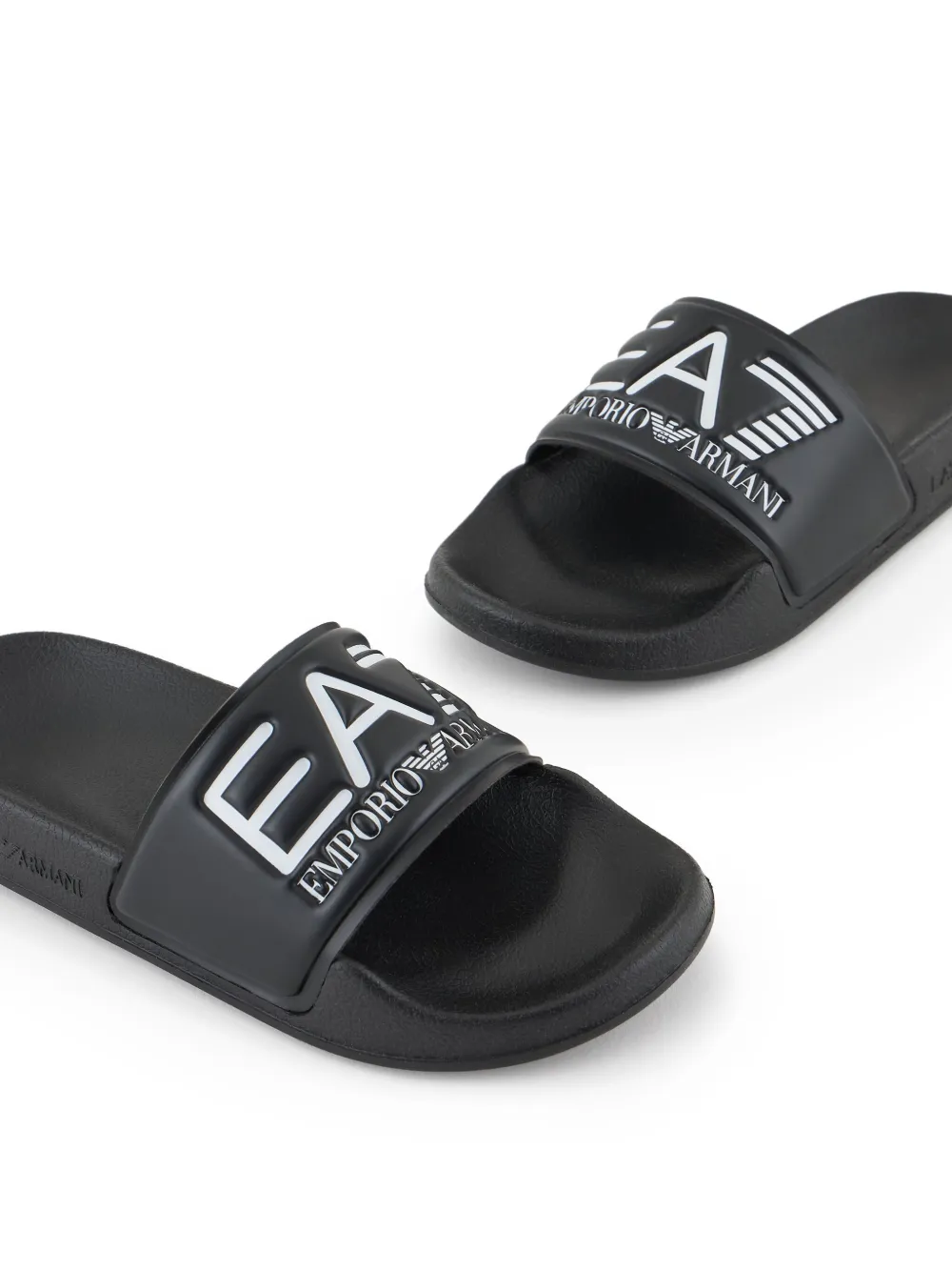 Emporio Armani Kids logo slippers Zwart