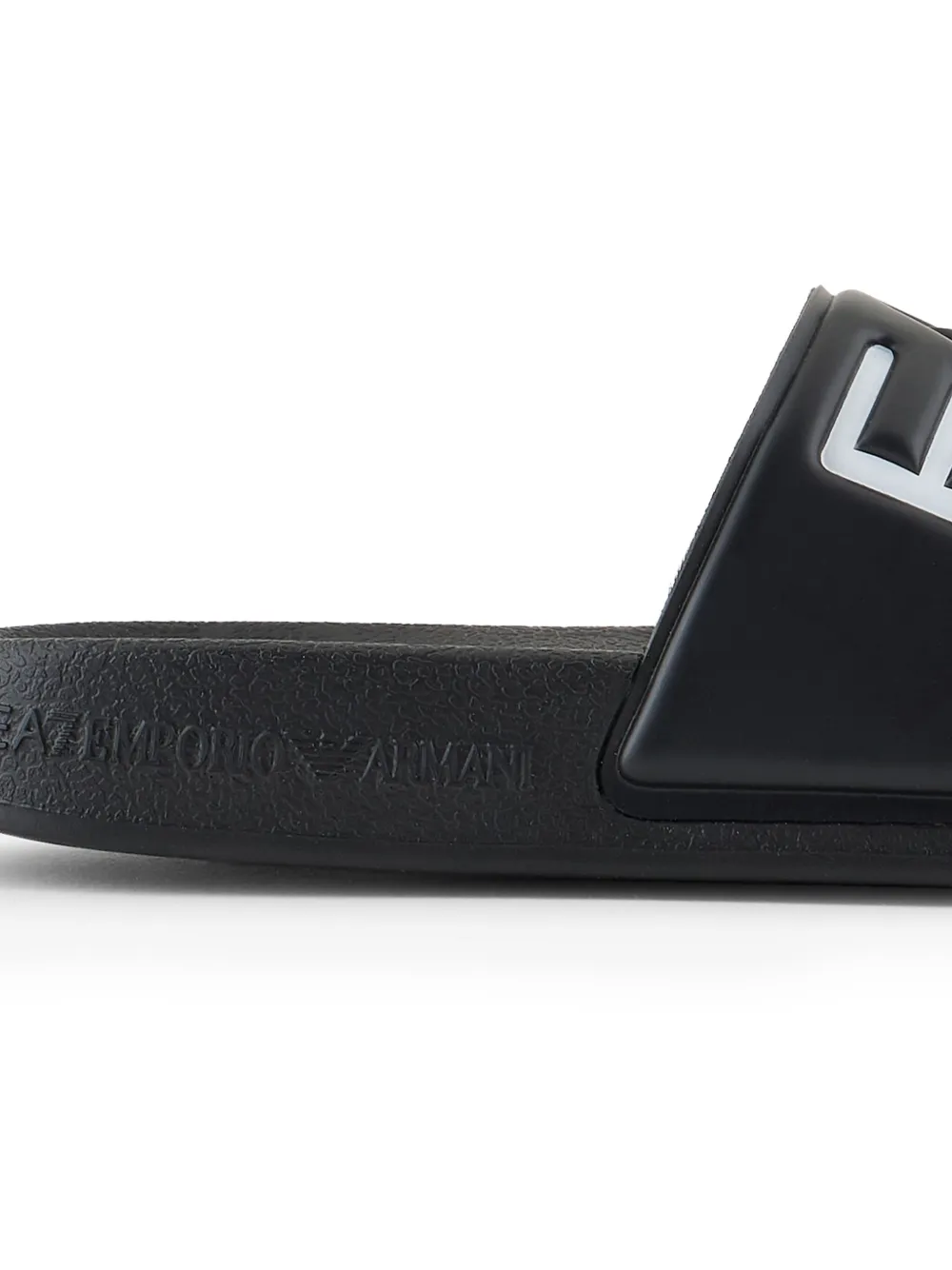Emporio Armani Kids logo slippers Zwart
