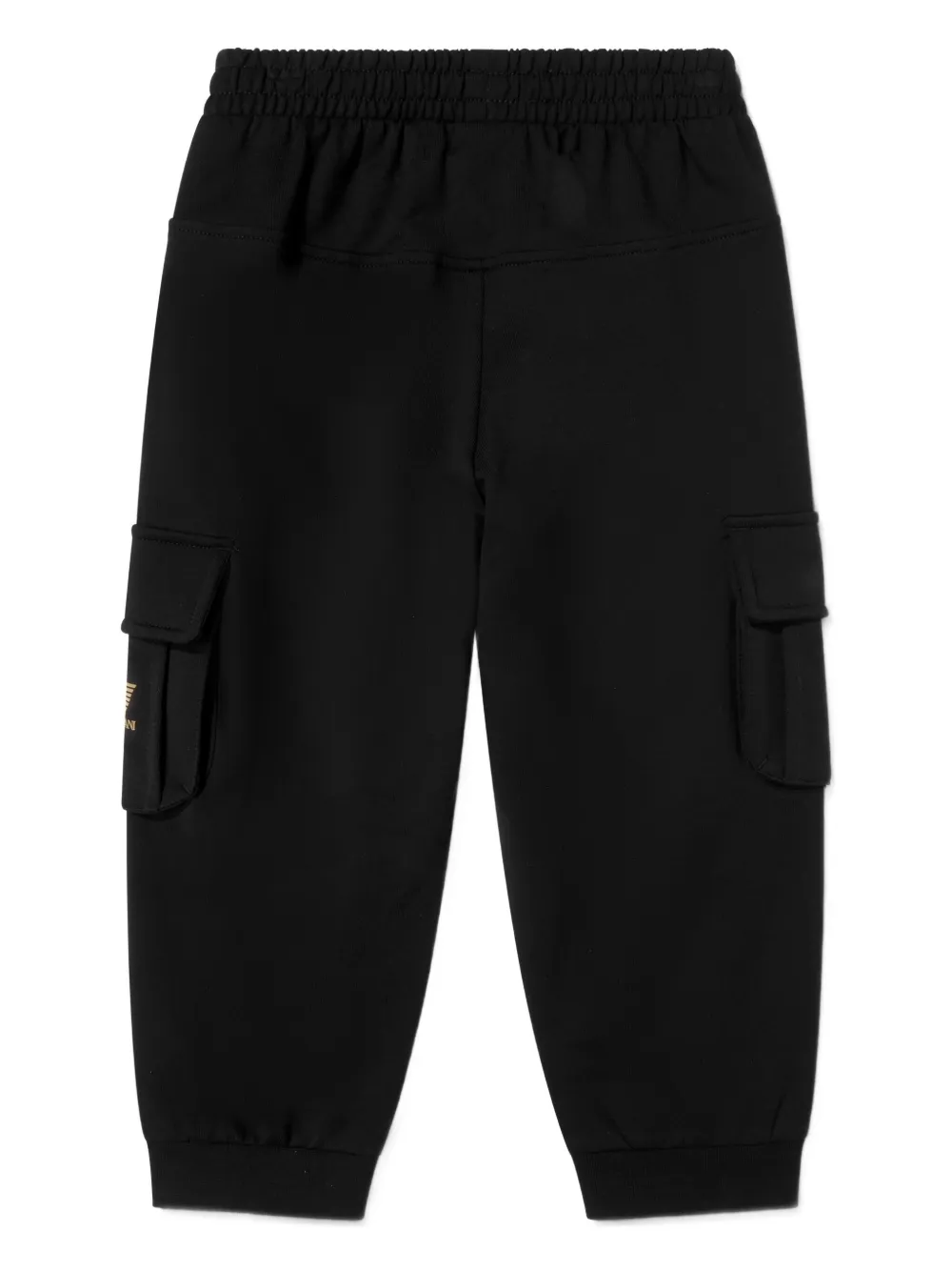 Emporio Armani Kids elastic-waist cargo trousers Zwart