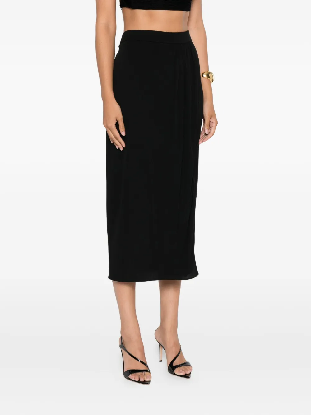 TOM FORD Gedrapeerde midi-rok Zwart