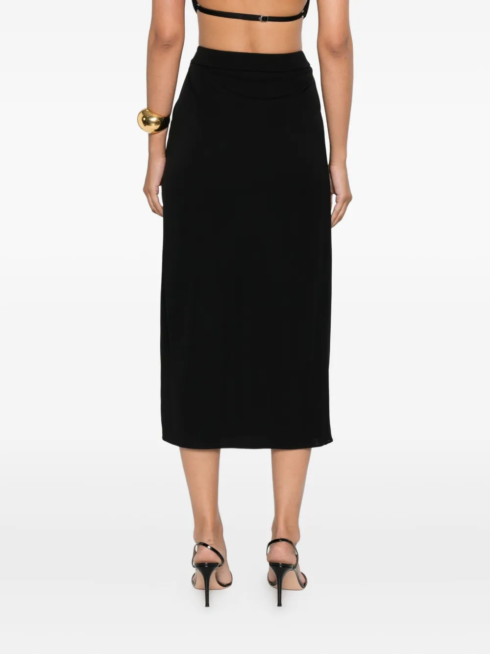 TOM FORD Gedrapeerde midi-rok Zwart