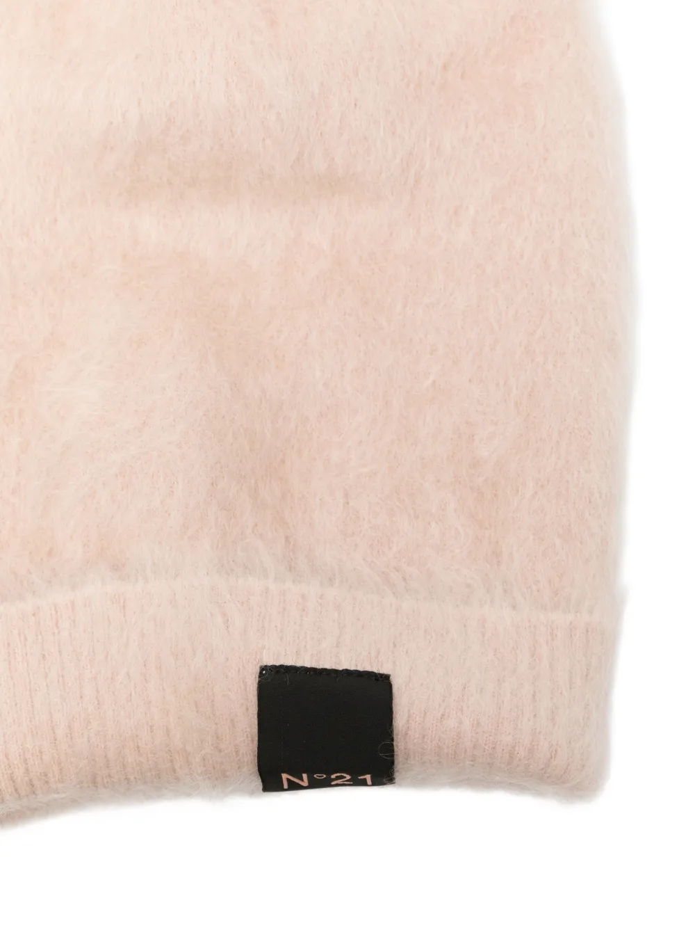 N°21 Logo-patch Beanie In Pink