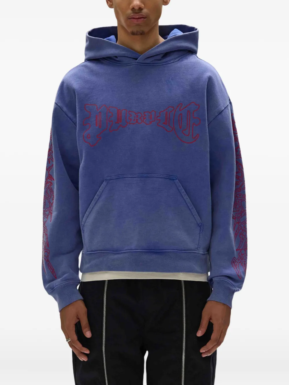 Purple Brand Hoodie met grafische print Paars