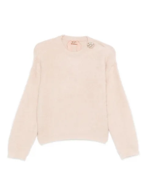 Nº21 embellished crew-neck sweater